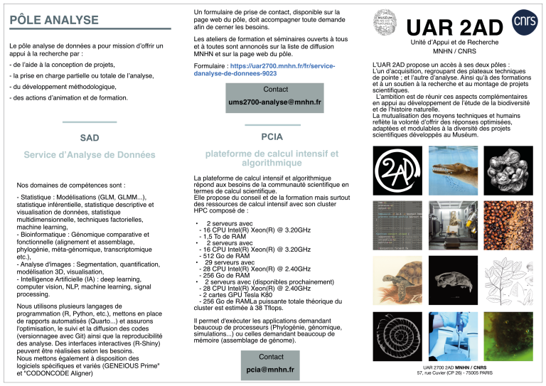 Plaquette de Présentation UAR 2AD 2024